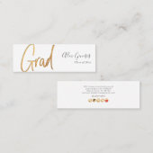 PixDezines金ゴールドフェイクグラッドネームカード スキニー名刺 (正面/裏面)