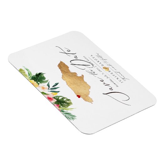 PixDezines金ゴールドフェイクジャマイカマップ磁石 マグネット (右側)