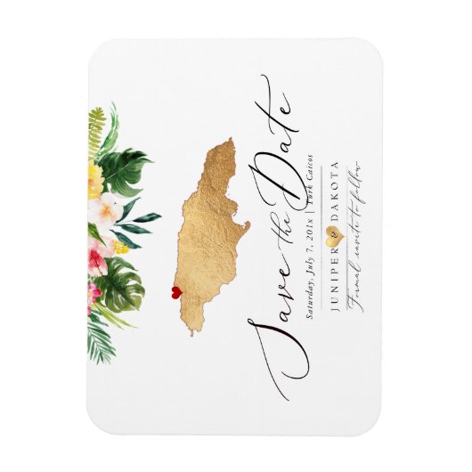 PixDezines金ゴールドフェイクジャマイカマップ磁石 マグネット (縦)