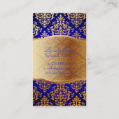 PixDezines金ゴールドフェイクジョセフィーヌダマスク/DIYカラー 名刺 (裏面)