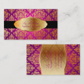 PixDezines金ゴールドフェイクジョセフィーヌダマスク/DIYカラー 名刺 (正面/裏面)