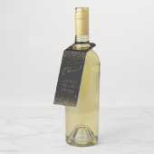 PixDezines金ゴールドフェイクラグジュアリースクリプト応援グリッター ボトルネックタグ (アングル)