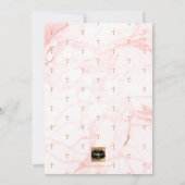 PixDezines金ゴールドフェイク紙吹雪+大理石《キリスト教》洗礼式や命名式 招待状 (裏面)