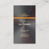 PixDezines金ゴールドフフェイクァイリグリー+Pinstripesモノグラム 名刺 (裏面)