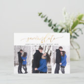 PixDezines金ゴールドブフェイクラシモダンスクリプト セーブザデート (スタンド正面)