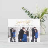 PixDezines金ゴールドブモダンラシスクリプト セーブザデート (スタンド正面)