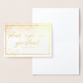 PixDezines金ゴールド紙吹雪/Please Sign..Tableシンボルや象徴 箔カード (ディスプレー)