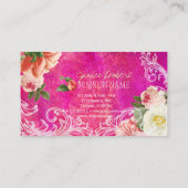 PixDezines金ゴールド葉+ヴィンテージ 名刺 (裏面)