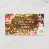 PixDezines金ゴールド+離れヴィンテージ牡丹 名刺 (裏面)