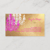 PixDezines金フェイク箔シャンデリア/DIYカラー 名刺 (裏面)