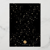 PixDezines金実在箔の卒業 箔招待状 (裏面)