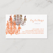 PixDezines銀フェイク箔シャンデリア/DIYカラー 名刺 (裏面)