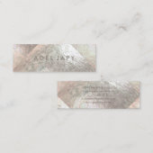 PixDezines銀フェイク箔タイル スキニー名刺 (正面/裏面)