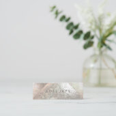 PixDezines銀フェイク箔タイル スキニー名刺 (スタンド正面)