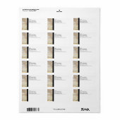 PixDezines銀フェイク+金ゴールドフォイルストライプ ラベル (フルシート)