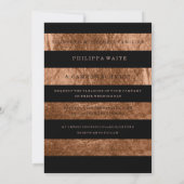 PixDezines銅フェイク箔ストライプ/DIYカラー 招待状 (裏面)