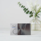 PixDezines鋼フェイクプレート/デイフォント 名刺 (スタンド正面)