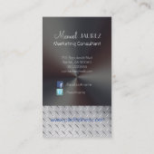 PixDezines鋼フェイクプレート/デイフォント 名刺 (裏面)