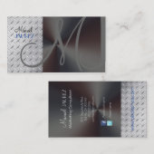 PixDezines鋼フェイクプレート/デイフォント 名刺 (正面/裏面)