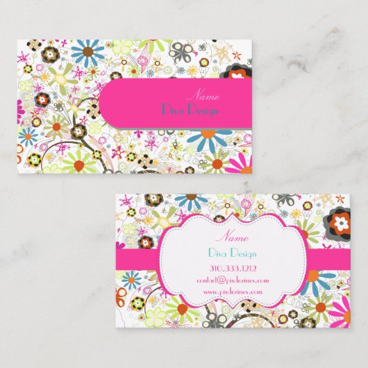 PixDezines開花、BusinessCard 名刺 (正面/裏面)