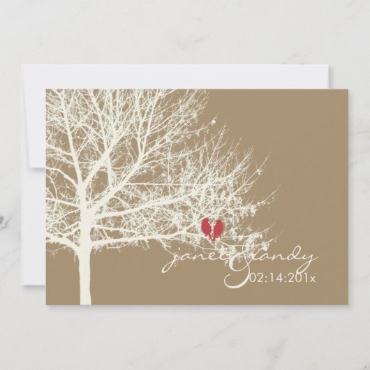 PixDezines雪鳥|秋+冬の招待状 招待状 (正面)