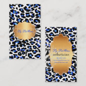 PixDezines電気ブルーチーズ+ゼブラ 名刺 (正面/裏面)