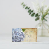 PixDezines青いアジサイ、フロリスト/ヴィンテージ 名刺 (スタンド正面)