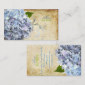 PixDezines青いアジサイ、フロリスト/ヴィンテージ 名刺 (正面/裏面)