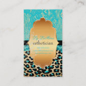 PixDezines青いヴィンテージレース+チーズ 名刺 (裏面)