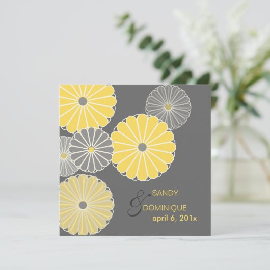 PixDezines黄菊(菊) 招待状 (スタンド正面)