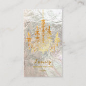 PixDezines黒+金ゴールドシャンデリア/シフェイクルバー 名刺 (正面)