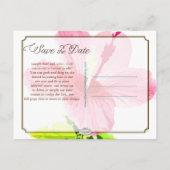 PixDezines/おめでとう/ビンテージトロピカルビーチ 案内ポストカード (裏面)