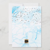 PixDezines この子を祝福して 偽のシルバー+大理石 招待状 (裏面)