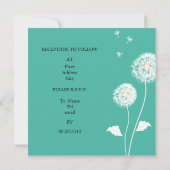 PixDezines のタンポポ, DIY 背景色 招待状 (裏面)