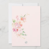 PixDezines ほのぼのロマンス ウェーブカラー フラワー 招待状 (裏面)