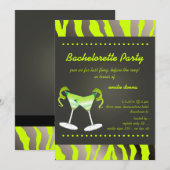 PixDezines アップルマティーニ独身最後のパーティー 招待状 (正面/裏面)