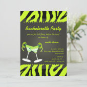 PixDezines アップルマーティニ 独身最後の夜 /diy カラー 招待状 (スタンド正面)