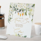 PixDezines アルバスター ローズ ミモザ バー 台座サイン (インサイチュ)