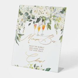 PixDezines アルバスター ローズ ミモザ バー 台座サイン