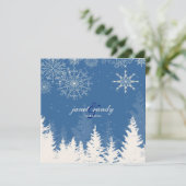 PixDezines アルプスの森の雪の結晶、冬のイベント 招待状 (スタンド正面)