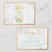 PixDezines アロハパイナップル/ゴールド/マーブル/封筒 エンクロージャーカード (正面/裏面)