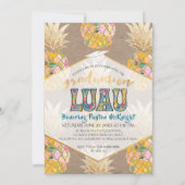 PixDezines アロハパイナップル 卒業パーティ 招待状 (裏面)