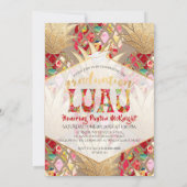 PixDezines アロハパイナップル 卒業パーティ 招待状 (裏面)