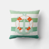 PixDezines アンカー/航海/海洋/波/水彩 クッション (裏面)