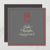 PixDezines イラストゼリフィッシュ/DIY 背景色 招待状 (正面/裏面)