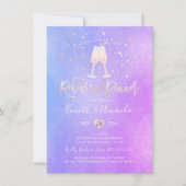 PixDezines イリデセント リハーサル ディナー チャンピエ 招待状 (正面)