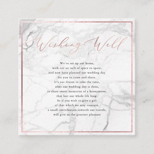 PixDezines ウィッシング ウェル, カリグラフィー フェイク ゴールド エンクロージャーカード (正面)