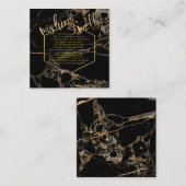 PixDezines ウィッシング ウェル / ブラック マーブル ゴールド ヴェインズ エンクロージャーカード (正面/裏面)