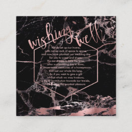 PixDezines ウィッシング ウェル / マーブル / ブラック + ローズ ゴールド エンクロージャーカード