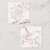 PixDezines ウィッシング ウェル / マーブル / ホワイト + ローズゴールド エンクロージャーカード (正面/裏面)